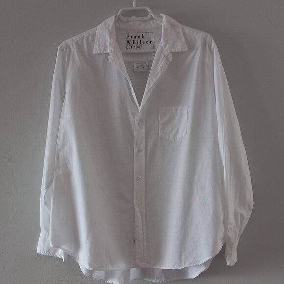 FRANK AND EILEEN white cotton button up shirt - Picture 2 of 11
